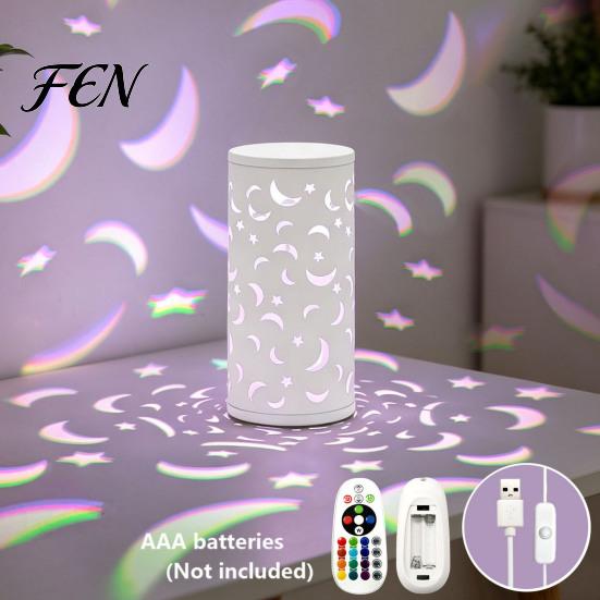 Romantic Accent Light USB Butterfly Projector Lamp, RGB 16 Colors Decorative Lamp with Remote LED Night Control, Hollow-out for Bedroom Living