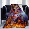 1pc,Dia de los Muertos Day of the Dead Blanket Sugar Skulls, Skeletons, and Marigolds Perfect for Home Decor, Couch Cover, Travel