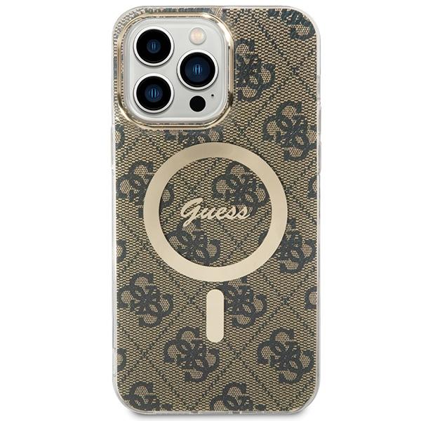 Guess GUHMP15XH4STW iPhone 15 Pro Max6.7" brown hardcase IML 4G MagSafe