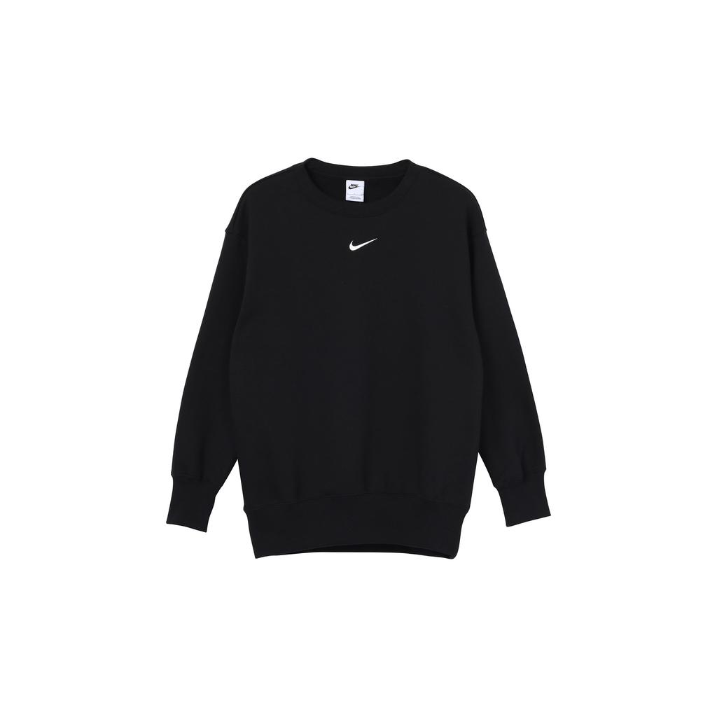 Nike Бархатный пуловер с длинными рукавами, женские топы, черный DQ5734-010