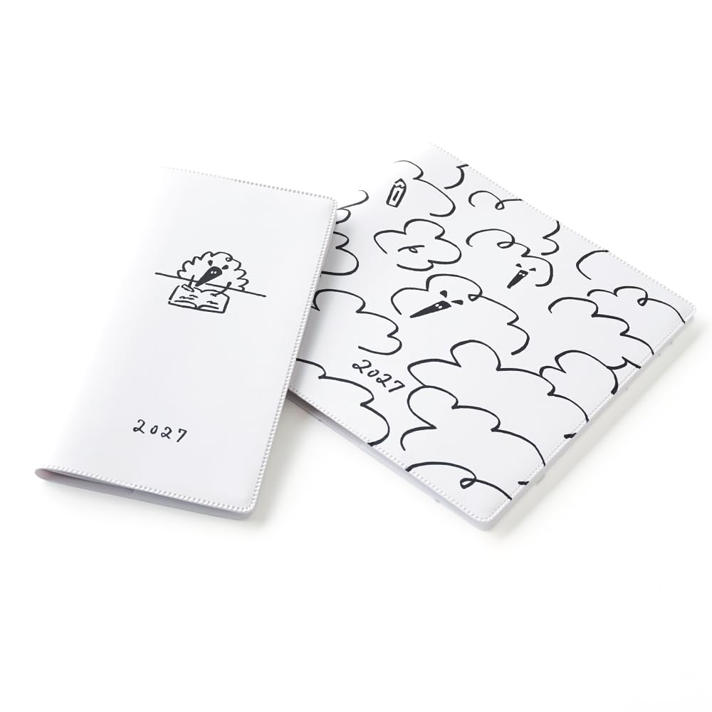 [2027 Edition] Planner/Diary 'Yu Nagaba/Bisoplan' (Monthly Block, January Start, Slim Size 17 x 8.8cm) by Yu Nagaba, White, QUOVADIS qv367yn27wh