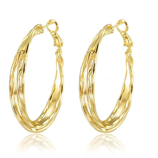 Dangle Flower Gold Earrings for Women, Trendy Statement Hoop Earrings, Gold Floral Drop Earrings Jewelry for Gifts
