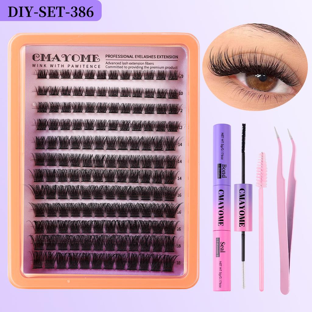 Single Cluster C Curl False Eyelashes Natural Thick Diy Segmented 10-18Mm Eyelashes