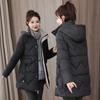 Fashionable Loose Long Cotton Coat for Women Plus Size