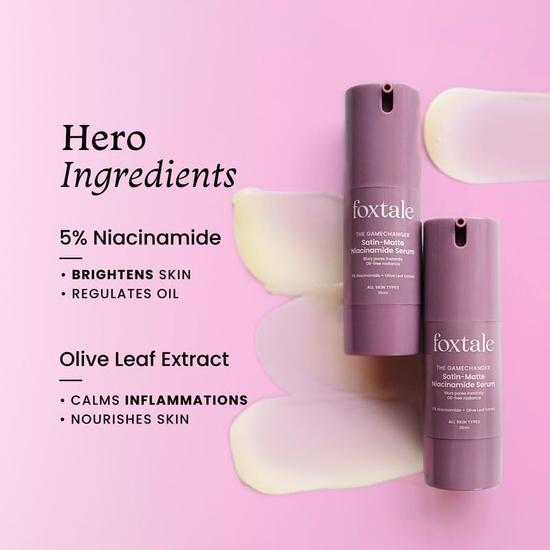 Сыворотка для лица Foxtale 5% ниацинамида | Устраняет пятна и следы от акне | Уменьшает темные пятна | Осветляет кожу | Все типы кожи | Мужчины и женщины - 30 мл