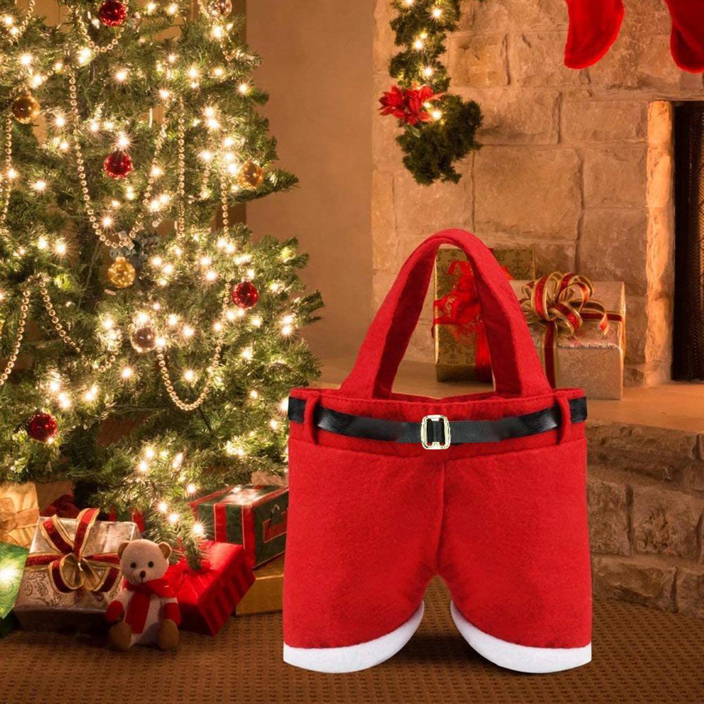 Santa shorts gift bag, cute Christmas gift bag