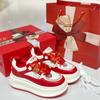 Ханьфу красные свадебные туфли Сюхэ 2025 новые туфли невесты платформа внутренняя высота 7 см кожа повседневные туфли подружки невесты на платформе