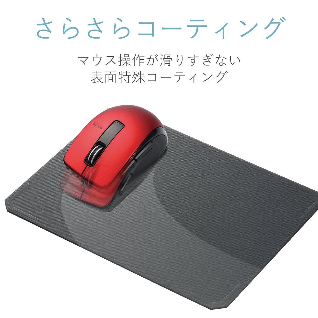 Коврик для мыши ELECOM большой XL размер силиконовый гладкое покрытие адсорбционного типа черный противоскользящий MP-SR01BK