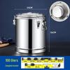 Large Capacity 304 Stainless Steel Insulated Bucket - 3-Layer Thickened Sealed for Rice, Soup, Tea, Hot Water, and Soy Milk
