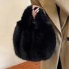 Модная милая мягкая плюшевая сумка для женщин, девушек, роскошная пушистая сумка-тоут, универсальная изысканная осенне-зимняя меховая наплечная сумка, подарки