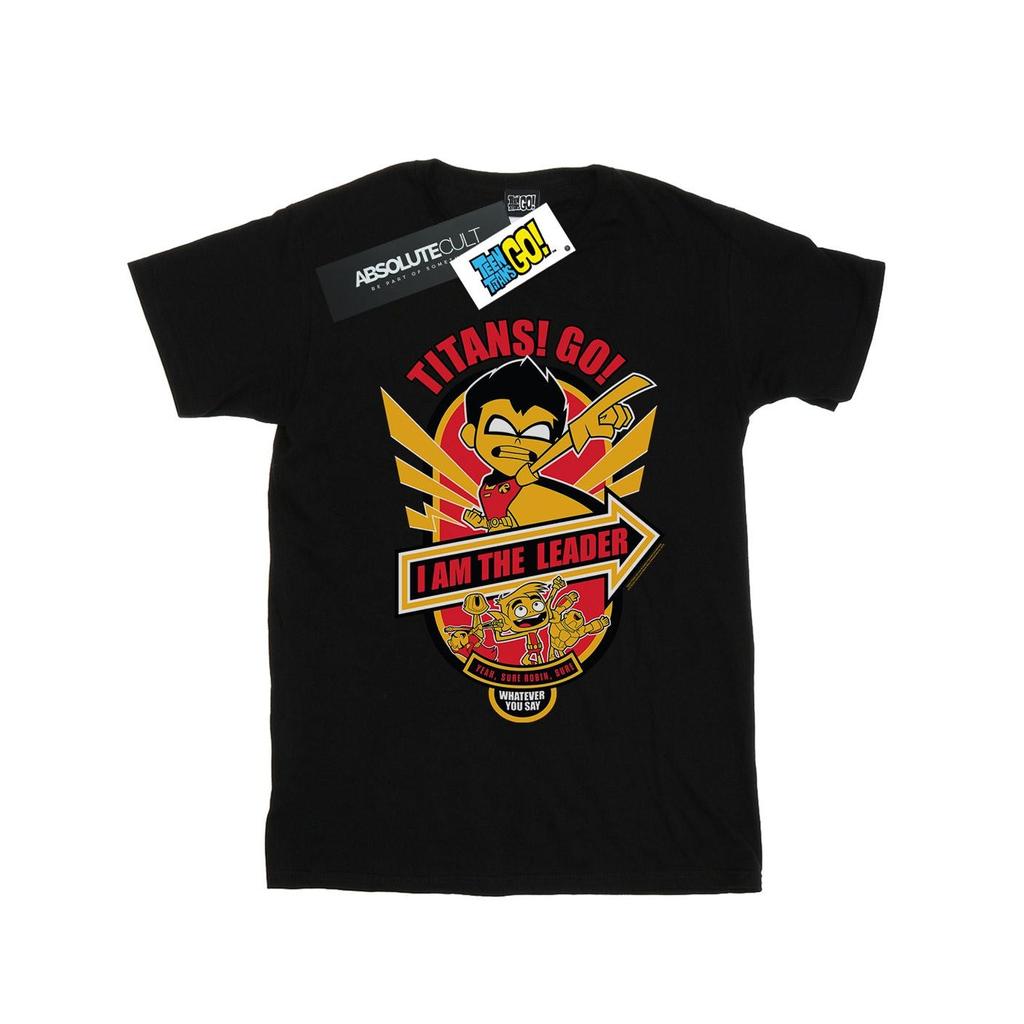 DC Comics Womens/Ladies Teen Titans Go I Am The Leader Cotton Boyfriend T-Shirt