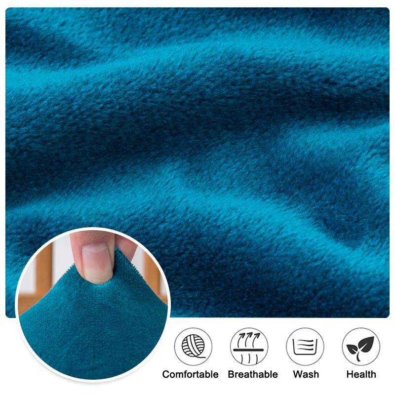 Чехлы для стульев Velvet Stretch Fit, мягкие однотонные чехлы для стульев для столовой, съемные, моющиеся, для кухни, отеля