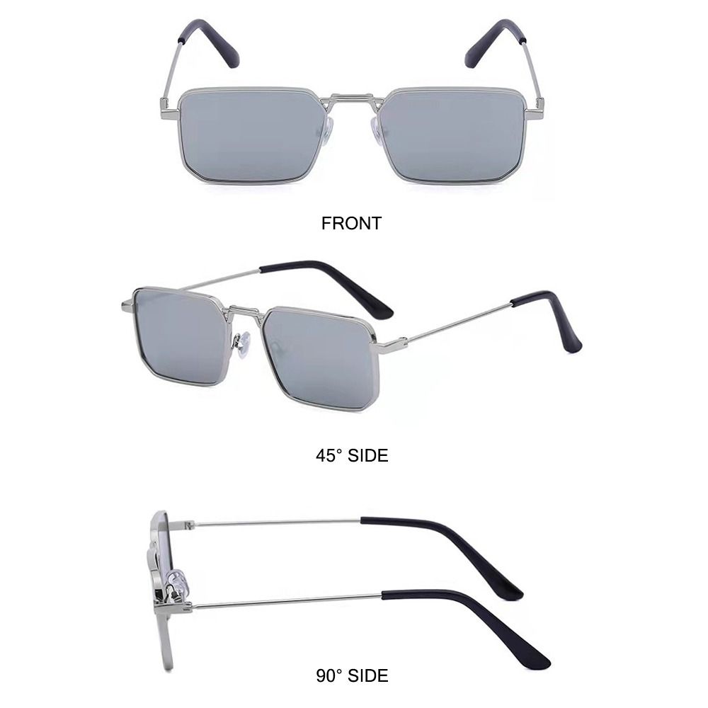 Солнцезащитные очки в металлической оправе прямоугольной формы, оттенки конфетного цвета, модные панк-солнцезащитные очки для женщин и мужчин