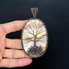 Landscape Jasper Pendant, Handmade Gemstone 999 Copper Wire Wrap Tree Of Life Pendant Antique Jewelry, For Gift Copper Jewelry