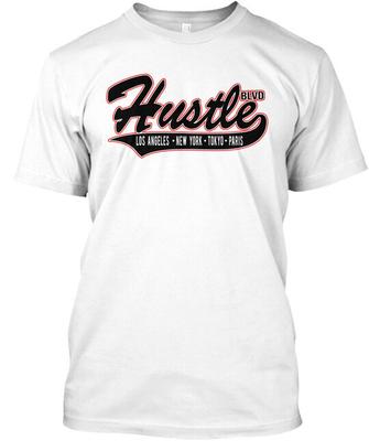 Черная футболка Team Hustle Сделано в США Размеры от S до 5XL