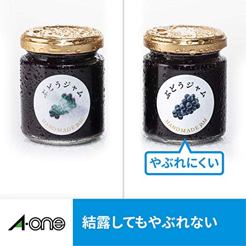 A-One Label Sticker Inkjet Super Water Resistant Glossy Paper 24 Sides Round 10 Sheets 64424E