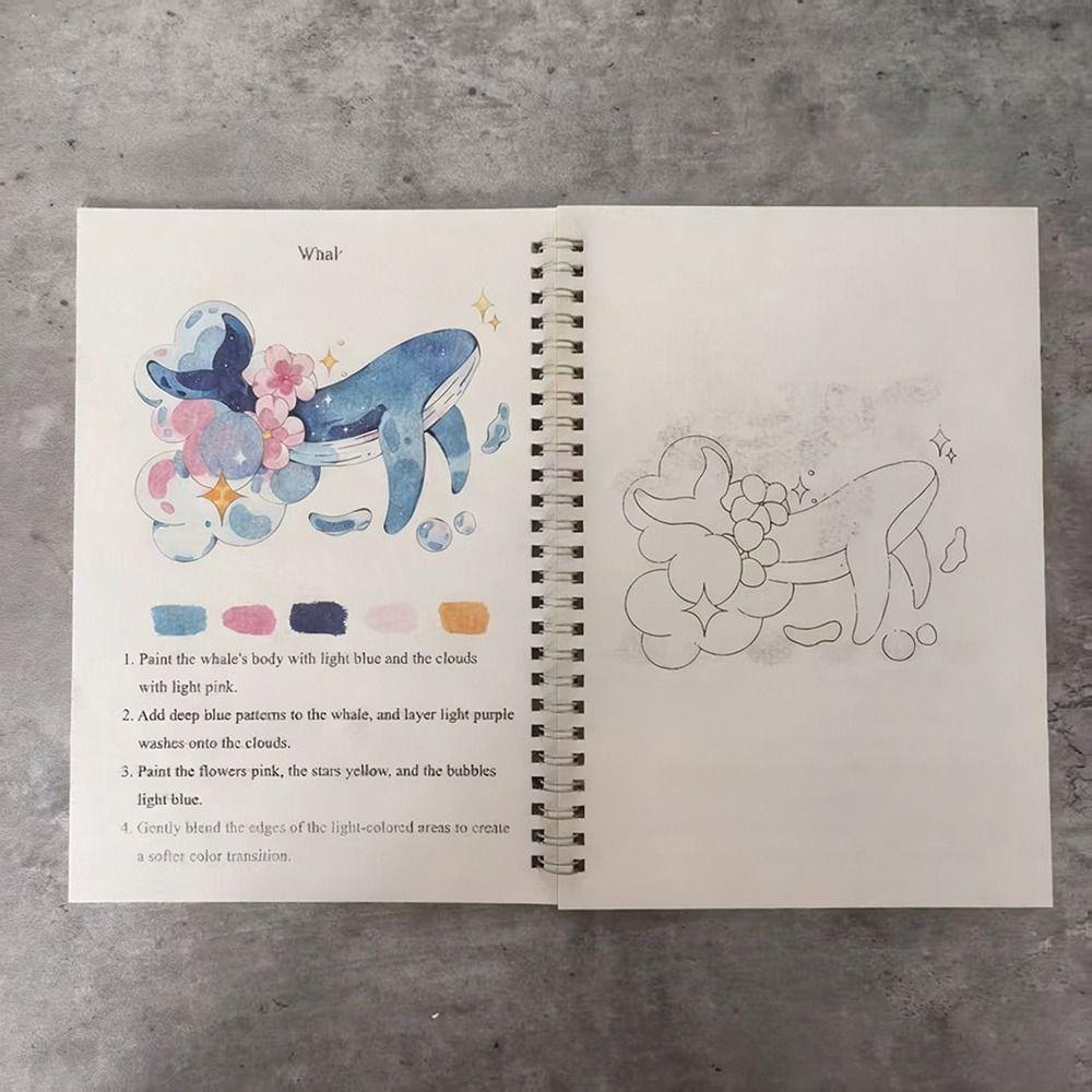 Christmas Watercolor Workbook Beginner-Friendly Art Learning Guide Gift for Artists