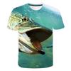Летние футболки Рубашка для рыбалки Забавные футболки с 3D принтом в виде рыбы Рубашки Топы Футболки