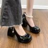 Coarse Heel Pearl Mary Jane Shoes Spring 2025 New High Heel Temperament Single Shoes