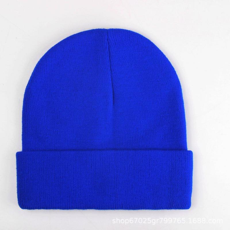 Brimless beanie big head circumference knitted hat knitted hat knitted hat black knitted hat outdoor warm hat