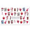 Nail Art Stickers Ins Valentine's Day Romantic Bear Love Letter Love Tree Watermark Sticker