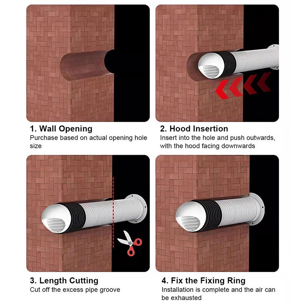 1 шт. Проходная через стену ABS труба, решетка, соединяемая удлинительная труба, новая вентиляционная крышка для кухни, ванной комнаты