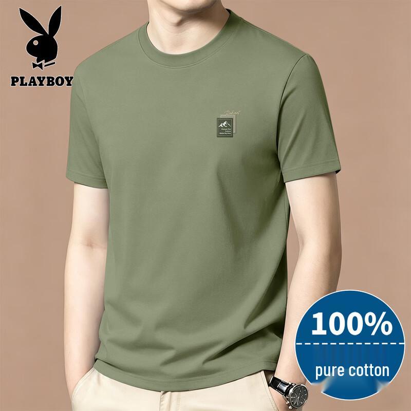 PLAYBOY Мужская хлопковая футболка с коротким рукавом