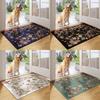 Boho Floral Butterfly Carpet Mat Rug Machine Washable Non-Slip Welcome Home Decor For Indoor Door Entryway Kitchen Outdoor