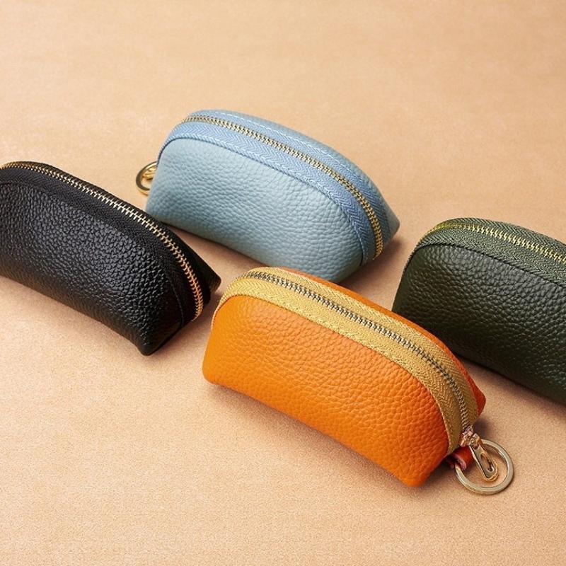 Чехол для ключей автомобиля из искусственной кожи Мужской Женский Кошельки Обложки для ключей от дома Сумка-кошелек на молнии Отделения для карт