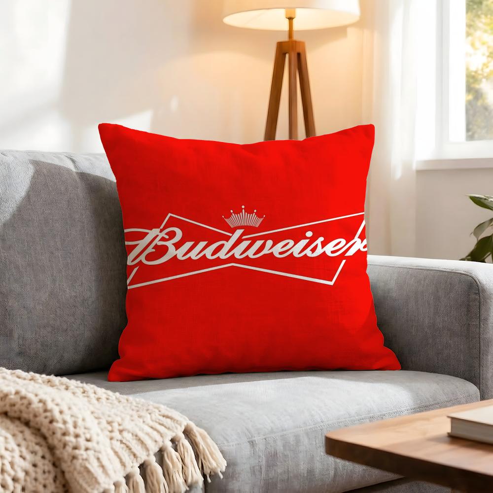 Brand Budweiser Cushion Cover Pcs Decorative Covers Soft Cushion Case for Sofa Couch Decor x x Pillowcases