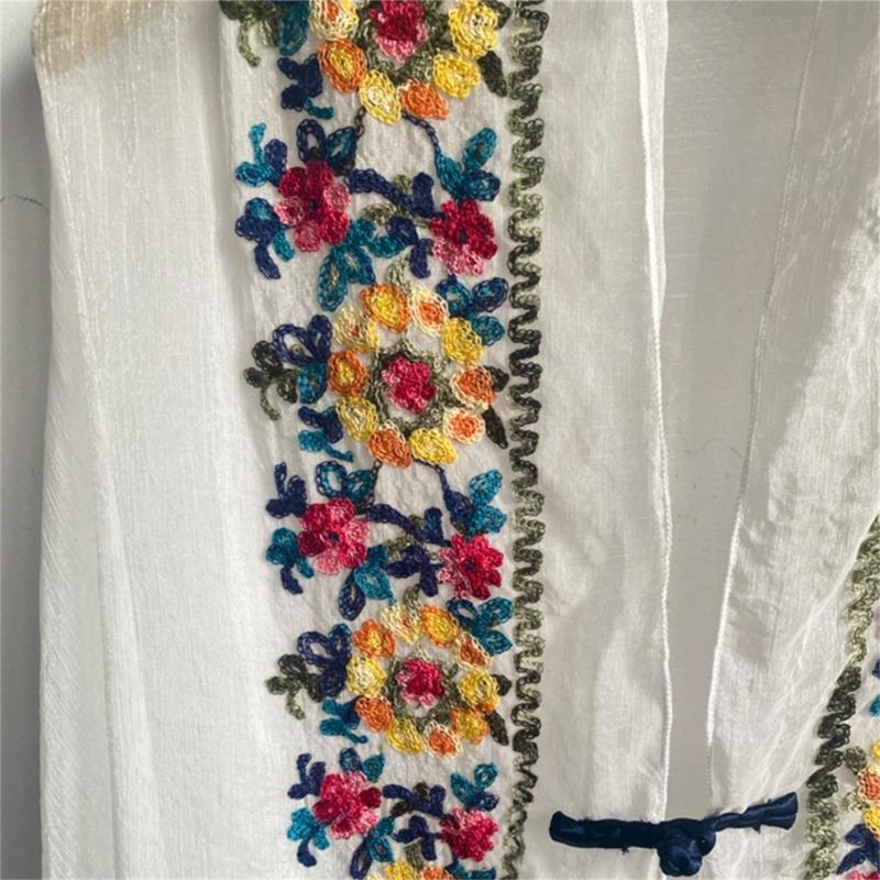 Soft Polyester Long Shawl with Intricate Ethnic Embroidery Shawl Elegant Shawl for Parties and Vacations