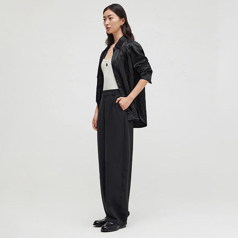 Women's Comfortable Drape Straight-Leg Trousers