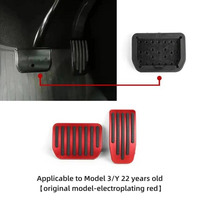 Педаль из алюминиевого сплава для Tesla Model 3 Model Y, педаль акселератора, тормоза, подставка для педали, коврики, чехол ModelXS 2023, аксессуары