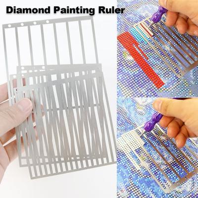DIY Линейка для алмазной живописи Нескользящая Текстурированная Сетчатая Инструмент Линейка для Алмазного Искусства Линейка Алмазная Точка Сверло Инструмент для Выравнивания