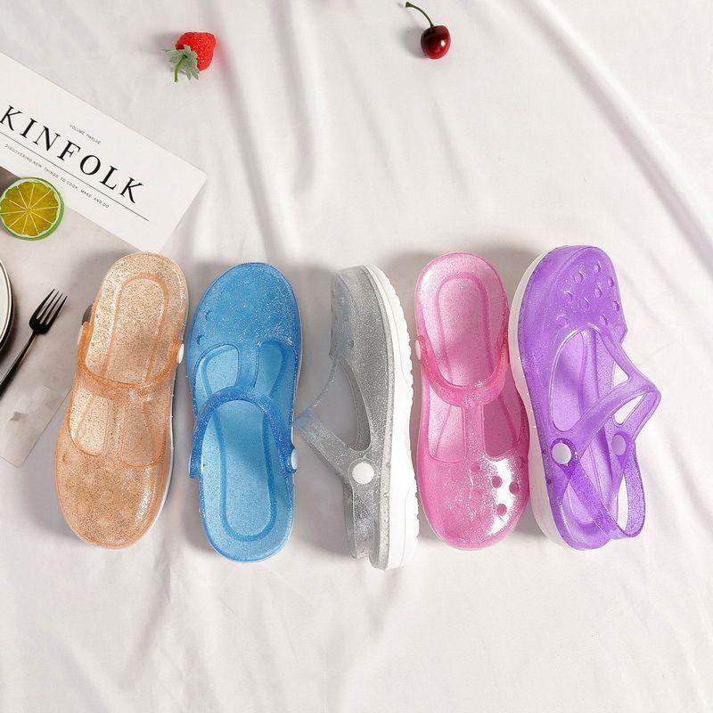 Летняя обувь в пещере, женские сандалии, прозрачная обувь, женские сандалии, сандалии и тапочки для медсестер