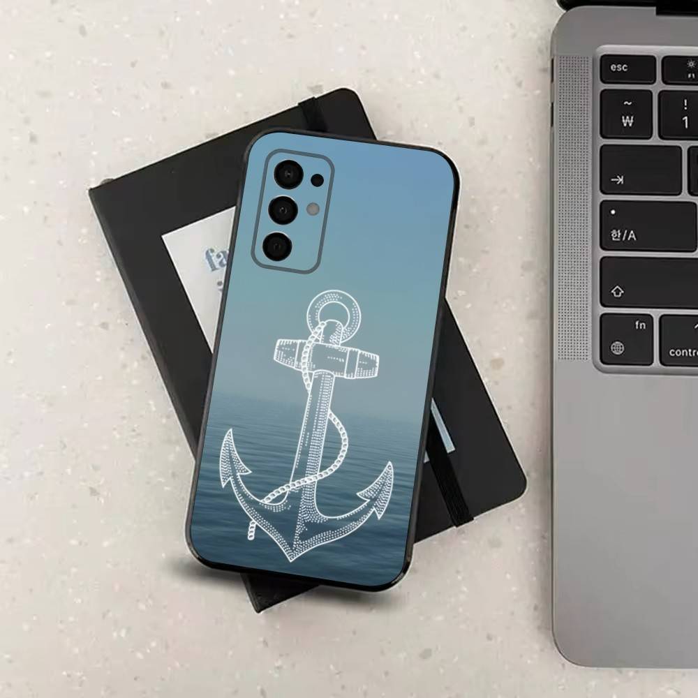 Штурвал Морской Якорь Для Samsung Galaxy A73, J7, 22, Note, 72, 41, 31, 8, 9, 52, 71, 53, 32, Мягкий Черный Силиконовый Чехол