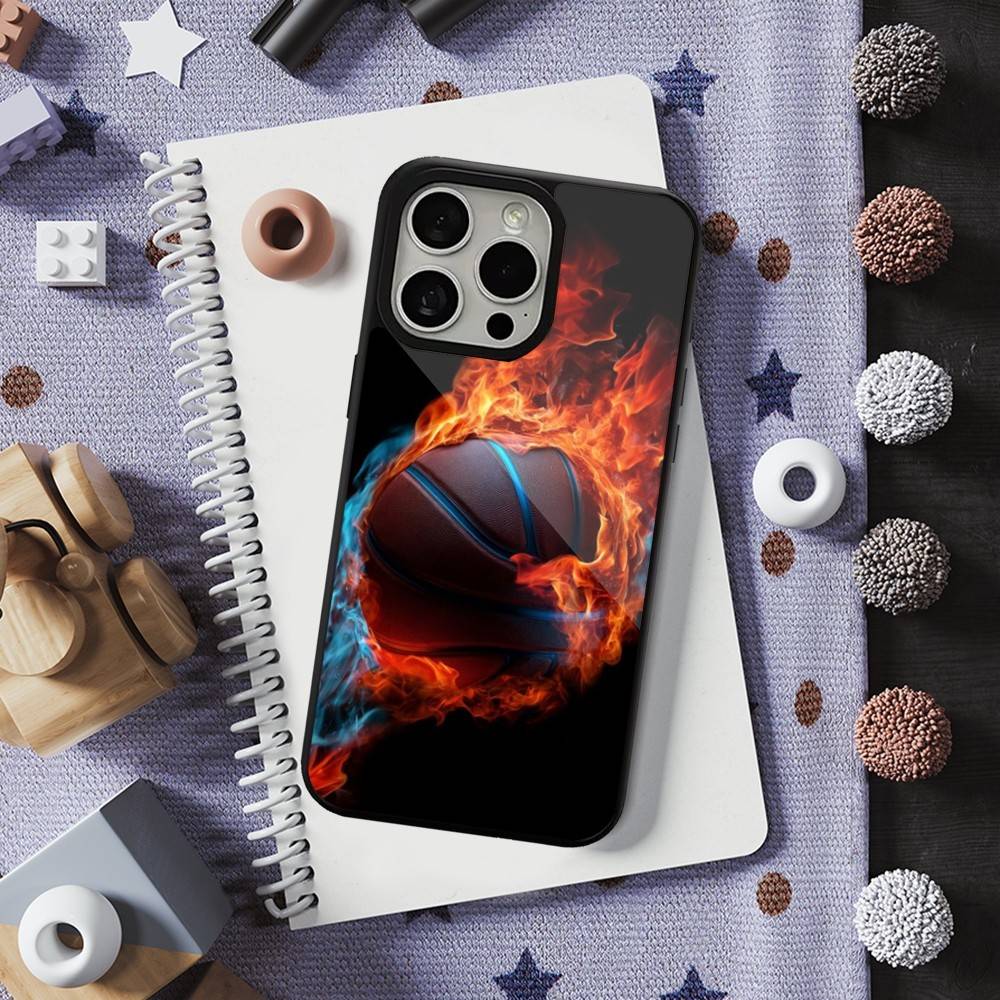 Спортивный Инвентарь Чехол для Баскетбола Для iPhone 13,15,17,14,Pro,Max,Для Magsafe,Plus,12,11,16,Mini,Магнитная Беспроводная Зарядка
