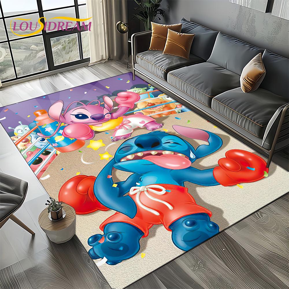 27 Style Cute Stitch  Cartoon 3D Carpet Rug for Home Living Room Bedroom Sofa Doormat Decor,Child Non-slip Floor Mat Gifts