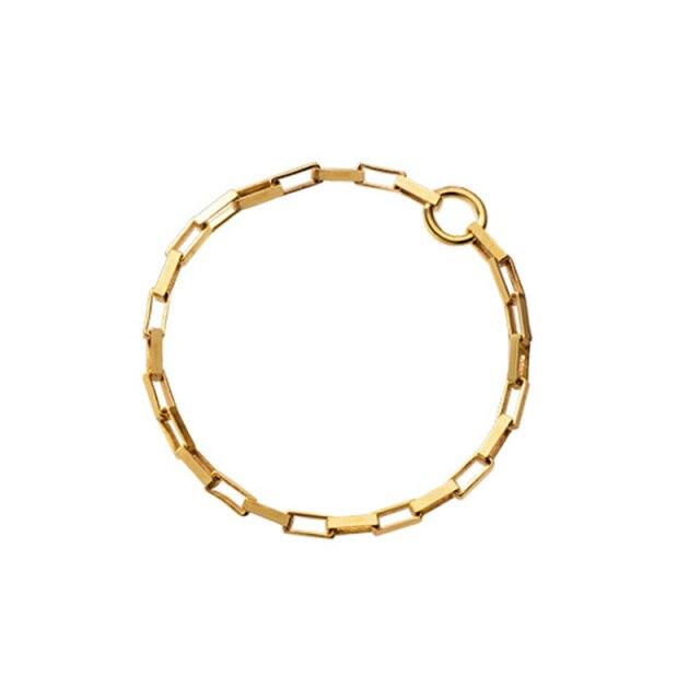 Trustdavis Настоящее серебро 925 пробы минималистская модная золотая цепочка размер 7 кольца для женщин свадебная вечеринка изысканные ювелирные изделия S925 DS1166