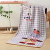 Большое банное полотенце из чистого хлопка Класса А для мам и малышей Банное полотенце из хлопковой марли с мультяшной вышивкой Супермягкое, можно стирать в машине