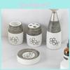 Toiletry Printed Flower Separate Bottle Bathroom Lotion Soap Dish 4pcs Sets