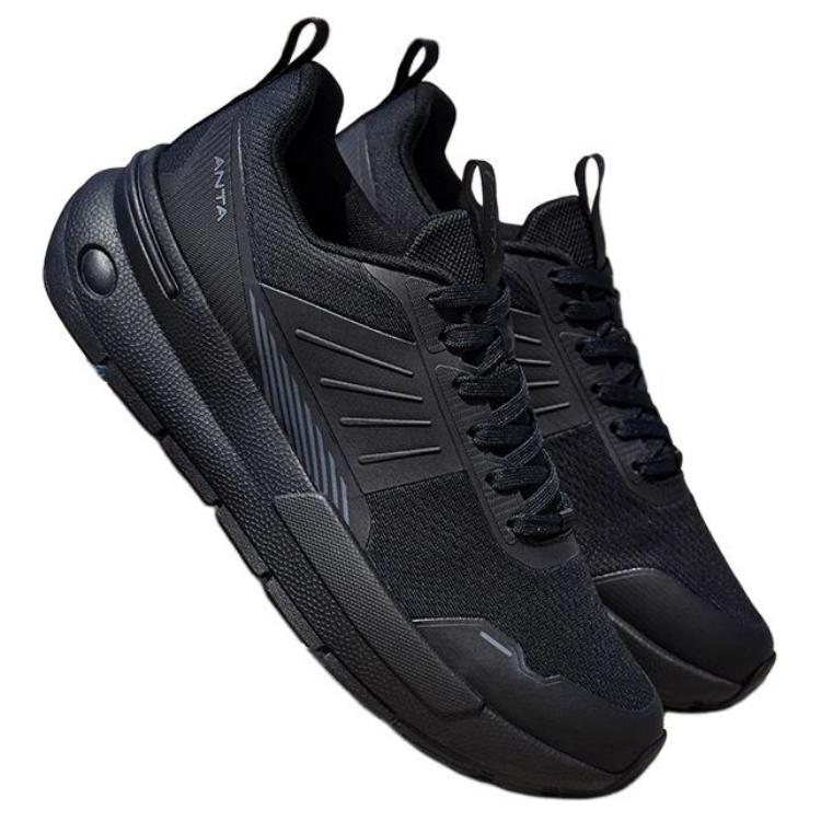 Anta Удобные модные нескользящие износостойкие низкие повседневные кроссовки для бега мужские кроссовки черные 912447726-1