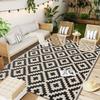 Luxury Black and White Checked Carpet Living Room and Bedroom Non-Slip Floor Mat Lounge Aisle Area Rug Easter Festival Gift