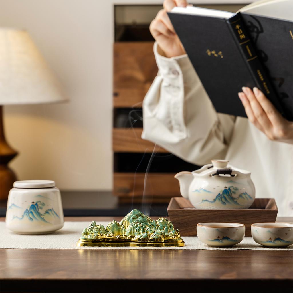 Guochao Qianli Jiangshan merchandise travel tea set outdoor car kung fu tea set home gift