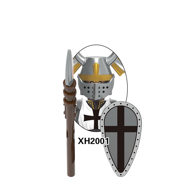 Средневековая больница Львиное сердце, тевтонская империя тамплиеров, модель Золотого рыцаря, блоки, набор кирпичей, игрушки для детей X0348