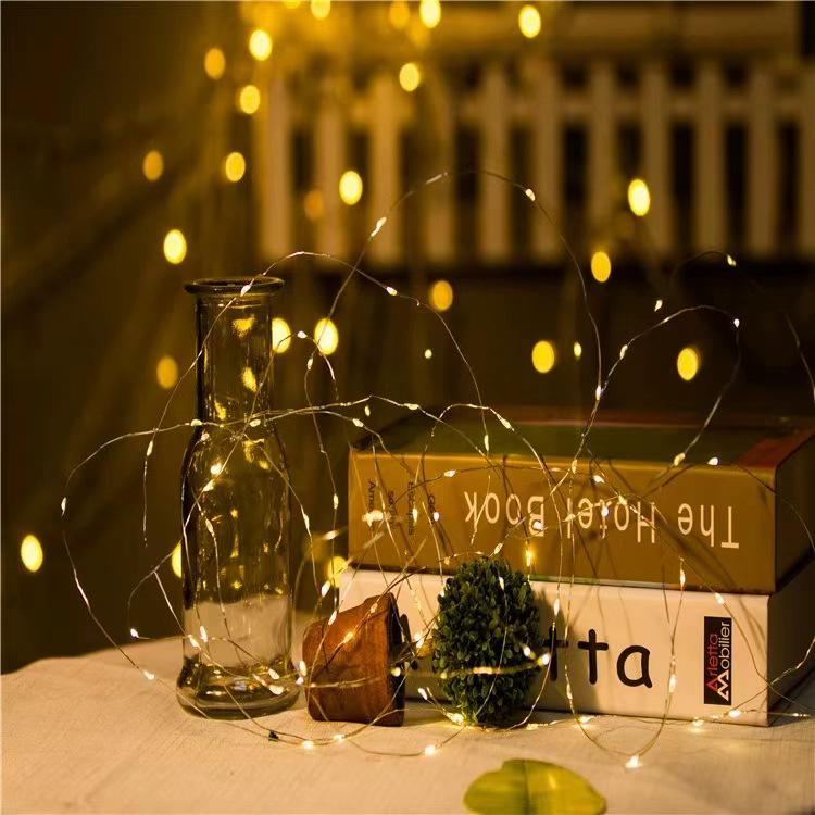 Водонепроницаемая гирлянда с 8 режимами и пультом управления – Светодиодные декоративные огни из медной проволоки на батарейках