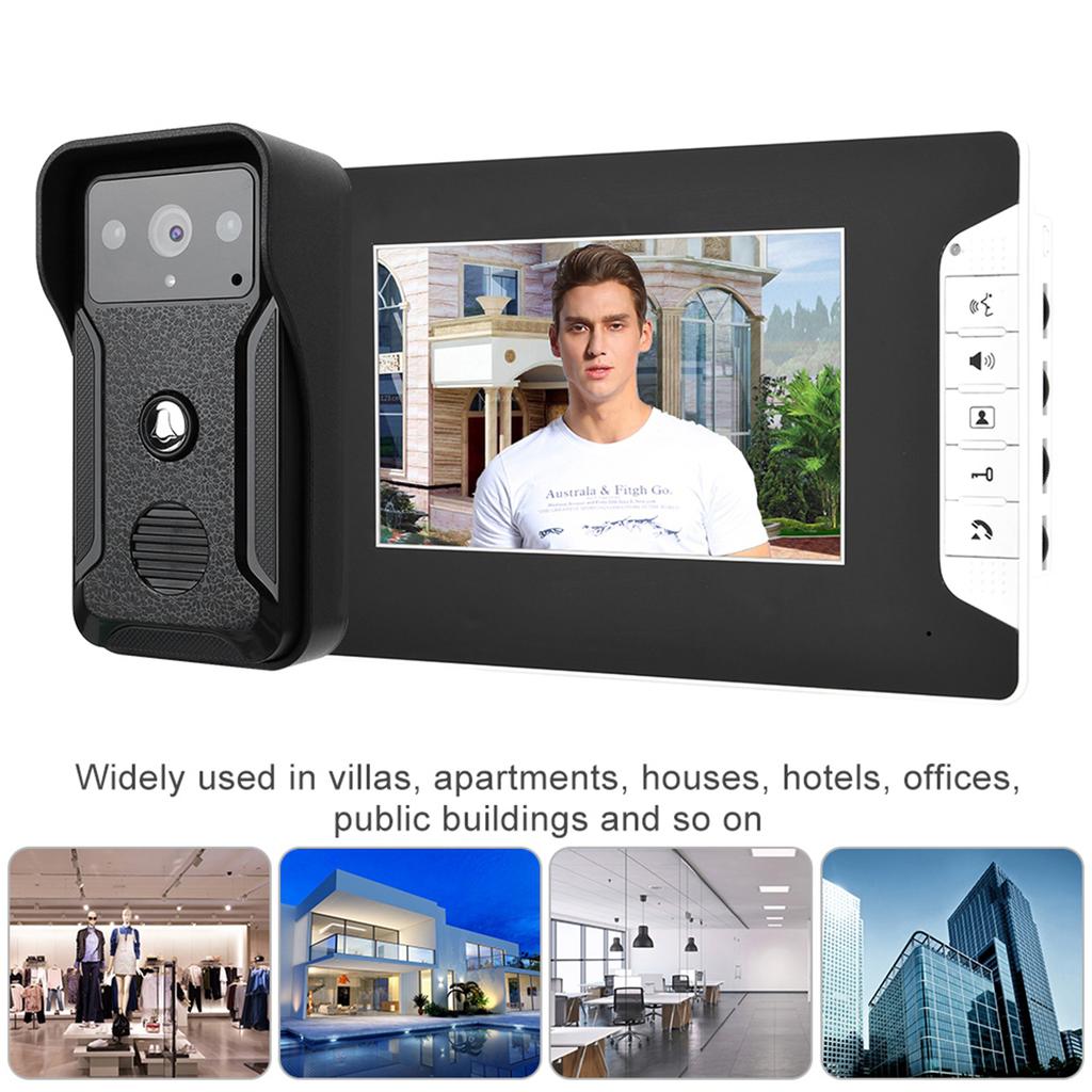 7" проводной видеодомофон домофон ночного видения интеллектуальный комплект дверного звонка безопасности