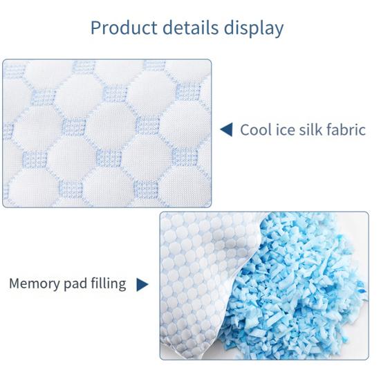 Подушка из измельченной губки, охлаждающая, с медленным восстановлением, эластичная, снимающая боль в шее, подушка из пены с эффектом памяти, дышащая