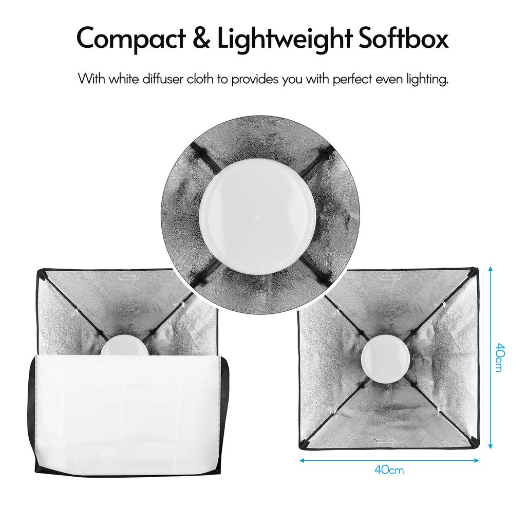 Компактный комплект освещения для фотосъемки Комплект освещения для софтбокса с двухцветным светодиодом температуры 45 Вт, 3200–5600 К