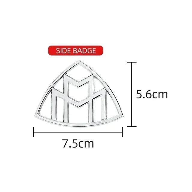 1pcs 3D ABS Maybach Side Emblem Car GLS GLE S500 Logo sticker Rear Bumper tail door trunk sticker Emblem styling Accessories